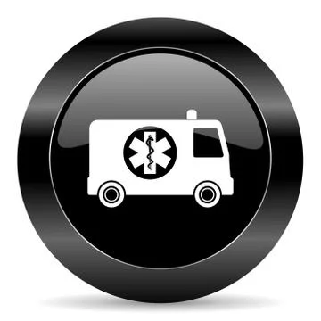 Black circle web button on white background Illustrazione stock