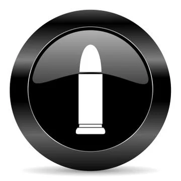 Black circle web button on white background 库存插图