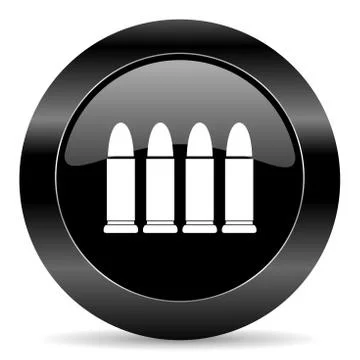 Black circle web button on white background Stockillustratie