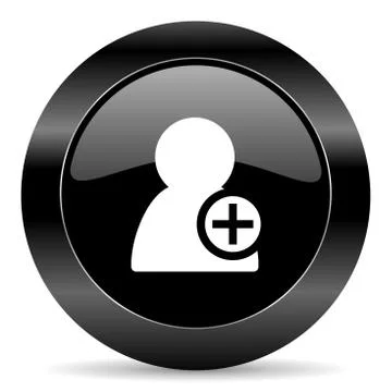 Black circle web button on white background 库存插图