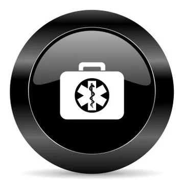 Black circle web button on white background Stockillustratie