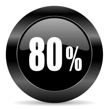 Black circle web button on white background Stockillustratie