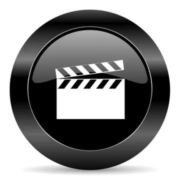 Black circle web button on white background 库存插图