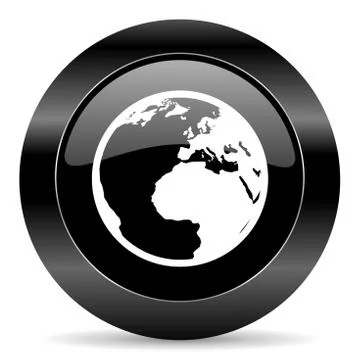 Black circle web button on white background Illustrazione stock