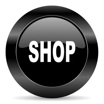 Black circle web button on white background 库存插图