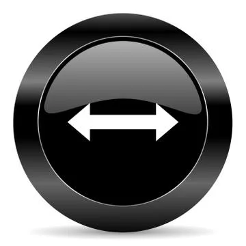 Black circle web button on white background Illustrazione stock