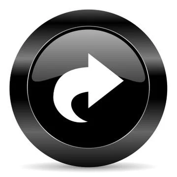 Black circle web button on white background Stock Illustration