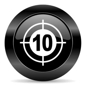 Black circle web button on white background Illustration