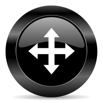 Black circle web button on white background Stockillustratie