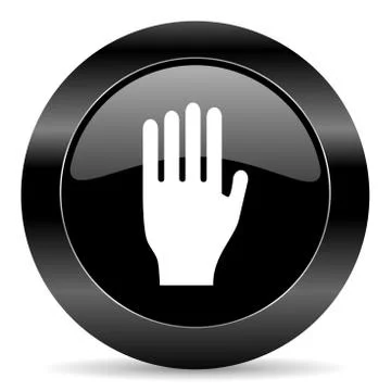 Black circle web button on white background Illustrazione stock