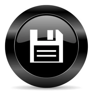 Black circle web button on white background 库存插图