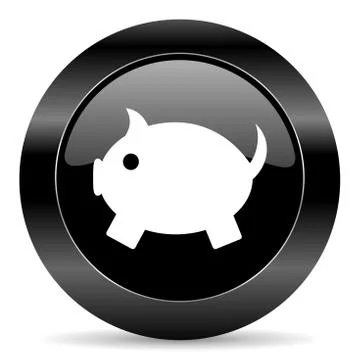 Black circle web button on white background Illustrazione stock