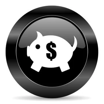 Black circle web button on white background Stock-Illustration