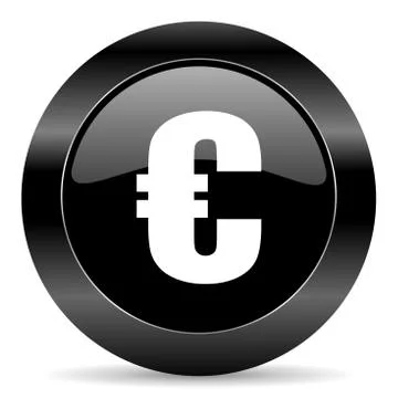 Black circle web button on white background Stockillustratie