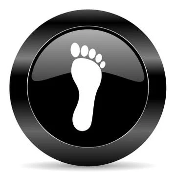 Black circle web button on white background 库存插图