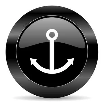 Black circle web button on white background 库存插图