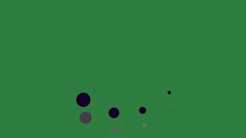 Black circles on it and three isolated on green screen background Stock Footage 336855964
