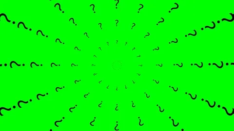 Black circles question mark green Video stock 241321462