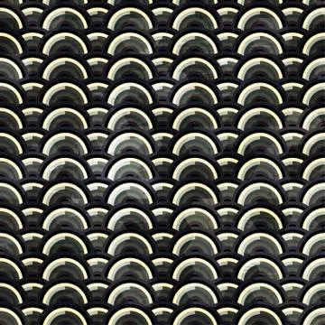 Black circles seamless Illustrazione stock