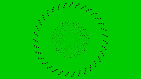 Black circles spin 2 green Stock Footage 233269307