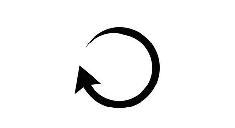Black circular arrow icon イラスト素材