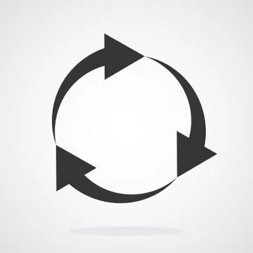 Black circular arrow. Vector illustration. イラスト素材