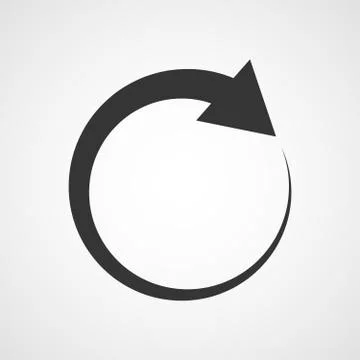 Black circular arrow. Vector illustration. Stock Illustration