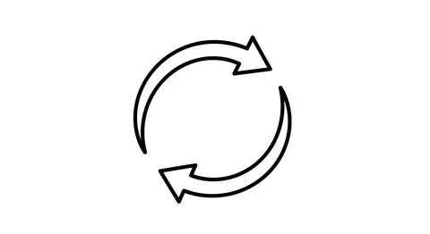 Black circular arrows icon Stock Illustration