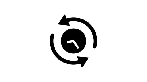 Black circular arrows icon with refresh symbol Stock Footage 333685661