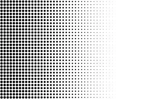 Black Circular Halftone Gradient Pattern 스톡 일러스트