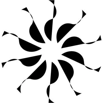 Black circular lines on a white background Stock Illustration
