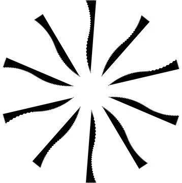 Black circular lines on a white background Stock Illustration