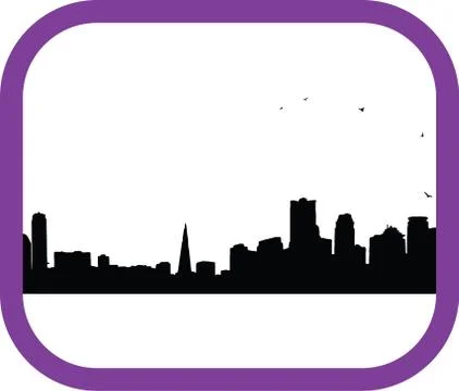 Black city Stock Illustration