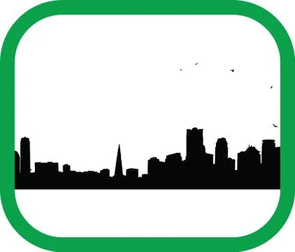 Black city Stock Illustration