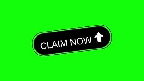 Black Claim Now Button Animation on Green Screen Background Stock Footage 336013059
