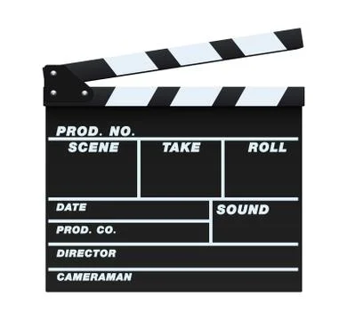 Black Clapperboard Stock Illustration