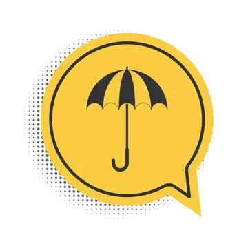Black Classic elegant opened umbrella icon isolated on white background. Rain Stock Illustration