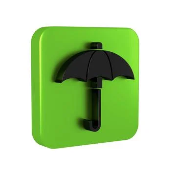 Black Classic elegant opened umbrella icon isolated on transparent backgrou.. Stock Illustration