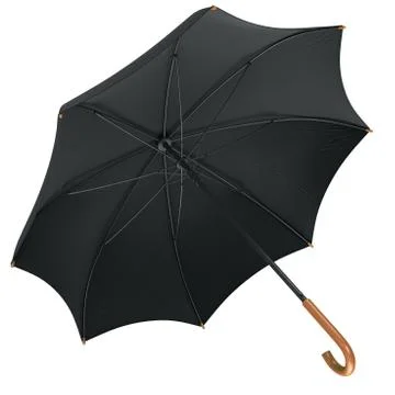 Black classic umbrella open Stock-Illustration