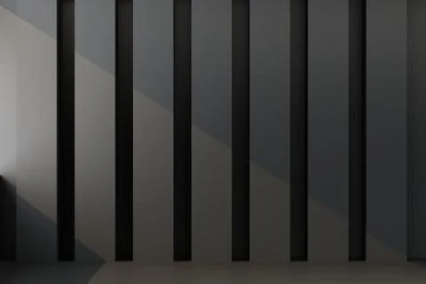 Black clear wall with ledges Stock Illustration