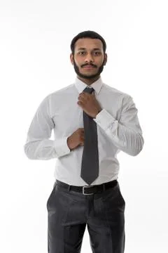 Black clerk. Stock Photos