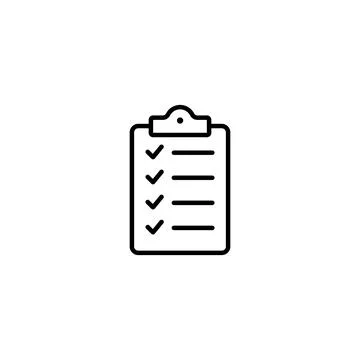 Black Clipboard line icon vector illustration Stock Illustration