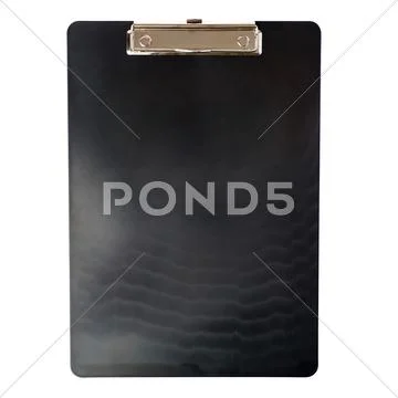 Black Clipboard over isolated white background Stock Photos