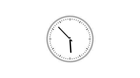 Black clock icon animation on white background. Stock Footage 336977881