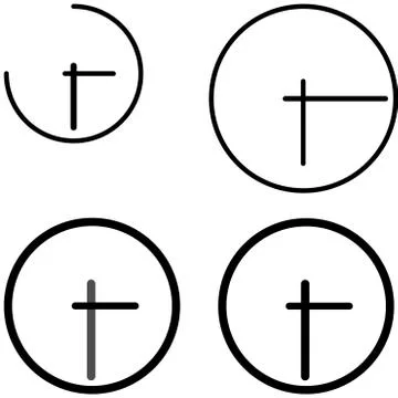 Black clock icon - set. Stock Illustration