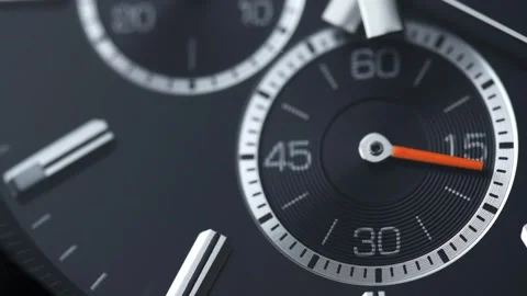 The black clock tells the time lapse. Video stock 255483499
