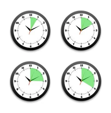 Black clocks icon Illustrazione stock