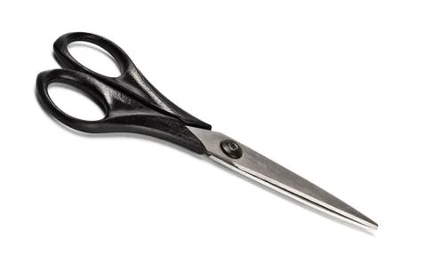 Black closed scissors Stock Photos