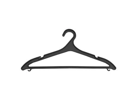 Black clothes hanger Stock Photos
