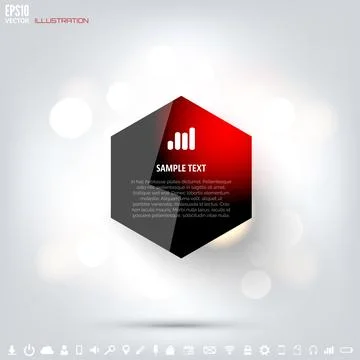 Black cloud computing background with web icons. Social network. Mobile app Illustrazione stock